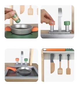 9242 *COCINA VERDE Y NARANJA d/Madera* (69.5x86 cm.) +8 Accesorios. - Imagen 6