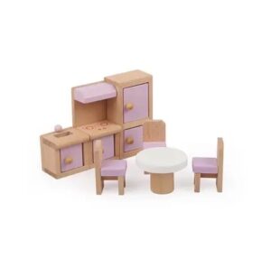 9933 *CASITA DE MUÑECAS c/Muebles en Madera* (41x66 cm.) +15 Accesorios. - Imagen 5