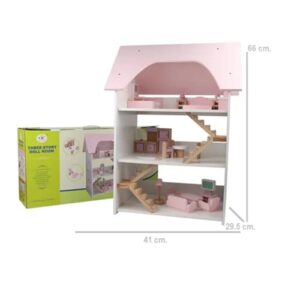 9933 *CASITA DE MUÑECAS c/Muebles en Madera* (41x66 cm.) +15 Accesorios. - Imagen 7