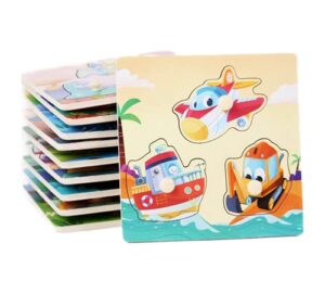 3010 *Rompecabezas c/Pijas de 3 Piezas* (11x11 cm.) 13 Diferentes.