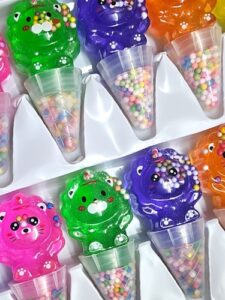 4381-12 *CAJA c/12 Slime Crystal Mud CONOS* (6x14 cm.) 2 Diferentes - Imagen 4