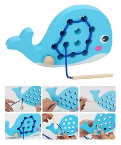 2674 *BALLENA ENHEBRAR* (20x12.5x2 cm.) +Cordón Puntas de Madera. - Imagen 3