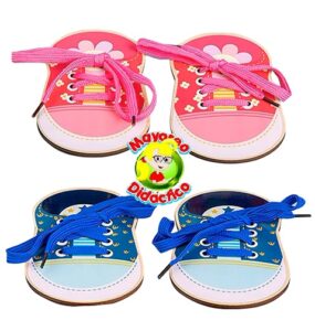 8584 *ZAPATOS d/Madera para Enhebrar* (15x10 cm.) 4 Pcs. - Imagen 3