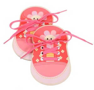 8584 *ZAPATOS d/Madera para Enhebrar* (15x10 cm.) 4 Pcs.