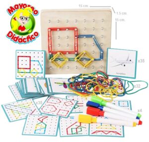 9934 *GEOPLANO MADERA GRUESA c/Apoyo Visual* (15x15x1.5 cm.) 72 Pcs. - Imagen 3