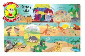 2560 *¿? & = LOS ANIMALES* (22x28 cm.) 12 Pág. Cartón c/Ventanitas. - Imagen 2