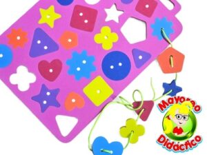 4384 *Portafolio BOTONES GEOMETRICOS p/Enhebrar* (24x30 cm.) Foamy 8 mm. - Imagen 2