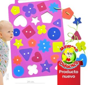 4384 *Portafolio BOTONES GEOMETRICOS p/Enhebrar* (24x30 cm.) Foamy 8 mm. - Imagen 3