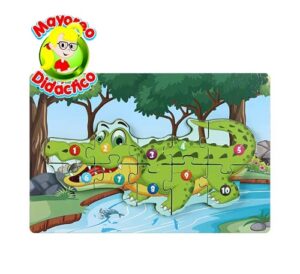 4552 *Rompecabezas Grueso d/Madera COCODRILO* (15x22 cm.) 10 Pcs. - Imagen 2