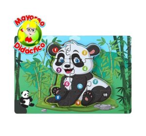 4552 *Rompecabezas Grueso d/Madera PANDA* (15x22 cm.) 10 Pcs. - Imagen 2