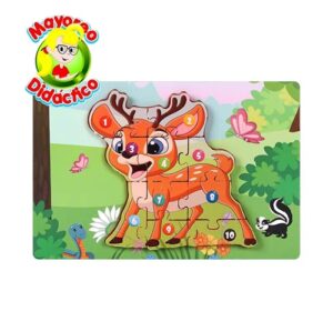 4552 *Rompecabezas Grueso d/Madera VENADO* (15x22 cm.) 10 Pcs. - Imagen 2