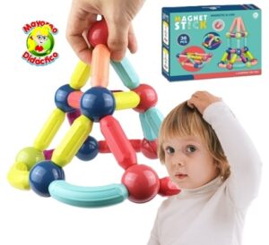 9884 *PALITOS MAGNETICOS de Construcción* (24x18 cm.) 36 Pcs. - Imagen 2