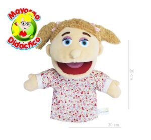 0734-NIÑA *Guiñol de Mano FAMILIA BOCONA* (30x35 cm.) - Imagen 3