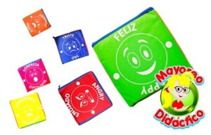 1800 *DADO CUBO Cubi-Dado EMOCIONES* (20 cm.) Espuma y Vinil. - Imagen 3