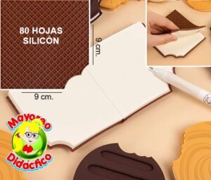 3279 *NOTE BOOK GALLETAS* (9x9 cm.) 80 Pág. 3 Diferentes. - Imagen 5