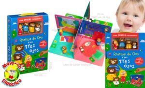 9048 *RICITOS DE ORO Libro Escenario* (17x24 cm.) 5 Pcs. e/Estuche c/Velcro. - Imagen 4