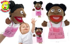 4396 *NIÑA VESTIDO ROSA Guiñol de Mano* (25×30 cm.) - Imagen 2