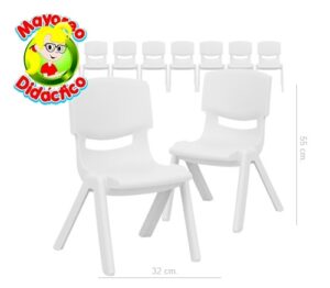 3253 *Silla Escolar Infantil Reforzada* (32x55 cm.) BLANCA - Imagen 2