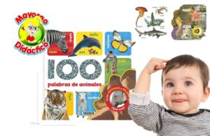 8529 *100 PALABRAS DE ANIMALES* (19x19 cm.) 10 Pág. Expandibles-Cartón. - Imagen 2