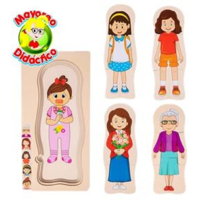 0570 *Rompe-Madera 5 en 1 CICLOS DE LA VIDA Abuelita* (15x30 cm.) - Imagen 2