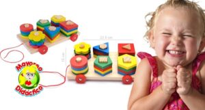 0682 *Apilador Geométrico c/Ruedas* (22.5x15 cm.) 25 Pcs. - Imagen 2