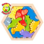 6837 *Hexágono Tetris de DINOS* (20 cm.) 10 Pcs.+Base - Imagen 3