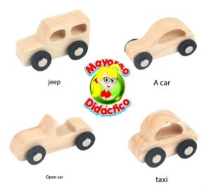 9524 *CARRITOS de Madera Natural e/Caja* (23x11.5 cm.) 4 Pcs. - Imagen 5