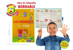 1160 *LIBRO BORRABLE de Caligrafía Números* (17x27.5 cm.) 15 Pág.+Plumón. - Imagen 3