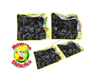 3452 *Maletín c/6 TARJETAS PIZARRÓN + Lápiz* (22x19.5 cm.) INDIVIDUAL - Imagen 2