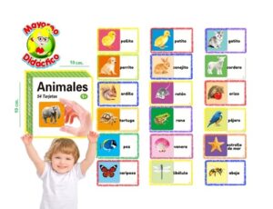 3781 *ANIMALES Tarjetas Didácticas IMÁGEN y Texto al REVÉS* (10 cm.) 54 Pcs. - Imagen 2