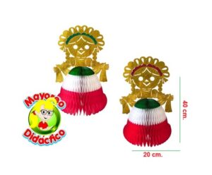 4413 *CHINA POBLANA Plegable MEDIANA* (20x40 cm.) INDIVIDUAL - Imagen 2