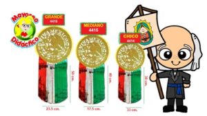 4414 *ESCUDO PAPEL Gallardete CHICO* (13x33 cm.) INDIVIDUAL - Imagen 3