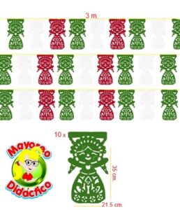 4418-10 *BOLSA c/10 Enramadas PAPEL c/10 CHINAS POBLANAS* (21.5x35 cm.) 3m. - Imagen 2