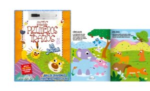 5141-5097 *Mis Primeros Trazos LA JUNGLA* (21x28 cm.) 16 Pág. BORRABLES c/Plumón. - Imagen 2