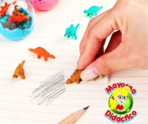 6150 *MINI DINOS Borradores* (4x6 cm.) 7 Pcs. e/Huevo. - Imagen 3