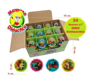 6150-24 *CAJA c/24 MINI DINOS Borradores* (10x18 cm.) - Imagen 2