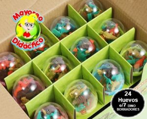 6150-24 *CAJA c/24 MINI DINOS Borradores* (10x18 cm.)