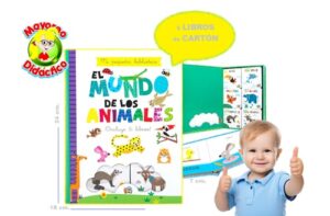 6447 *BIBLIOTECA de los Animales* (18x24 cm.) 6 Libros de Cartón c/6 Pág. - Imagen 2