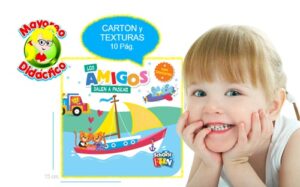 6294-6553 *TEXTURAS en CADA PÁGINA de Cartón AMIGOS* (15x15 cm.) 10 Pág. - Imagen 2