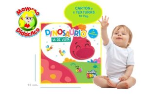 6294-6577 *TEXTURAS en CADA PÁGINA de Cartón DINOSAURIOS* (15x15 cm.) 10 Pág. - Imagen 2