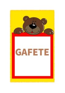 MD393 *GAFETES Impresos e/Cartón* (10.5x6.5 cm.) 20 Pcs.