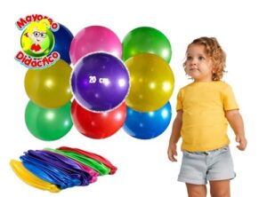 0270-10 *BOLSA c/10 Pelotas Inflables Lisa* (20 cm.) 6 Colores. - Imagen 2