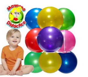 0270-10 *BOLSA c/10 Pelotas Inflables Lisa* (20 cm.) 6 Colores.