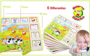 0295 *Rompecabezas de 16 Pcs. MADERA GRUESA* (30x30 cm.) - Imagen 3