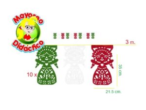 4418 *Enramada PAPEL c/10 CHINAS POBLANAS* (21.5×35 cm.) 3m./INDIVIDUAL - Imagen 2