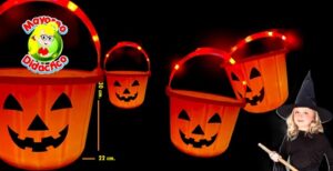 4432 *Calabaza Led Dulces* (22x30 cm.) Negra, Naranja o Morada. - Imagen 3