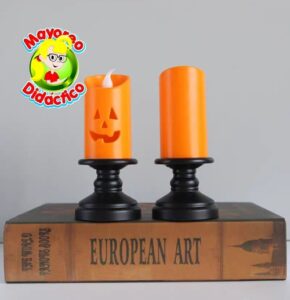 4433-12 *CAJA c/12 Lámparas Led CALABAZA* (5.5x12 cm.) - Imagen 4