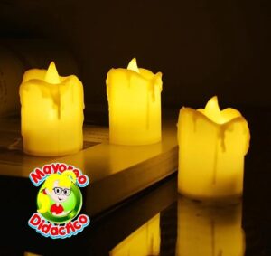 4434 *Vela Blanca Led p/Altar de Muertos* (5x8 cm.) INDIVIDUAL - Imagen 2