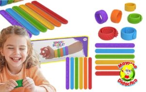 4435 *Brazaletes Sensoriales con 12 Texturas* (3x21.5 cm.) 6 Pcs. - Imagen 4