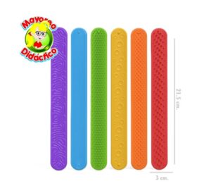 4435 *Brazaletes Sensoriales con 12 Texturas* (3x21.5 cm.) 6 Pcs. - Imagen 3